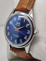 Hmt Pilot Mechanical Handwinding Movement stainless Steel Para Shock 17 Jewels Analog Dial Wrist Watch For Men