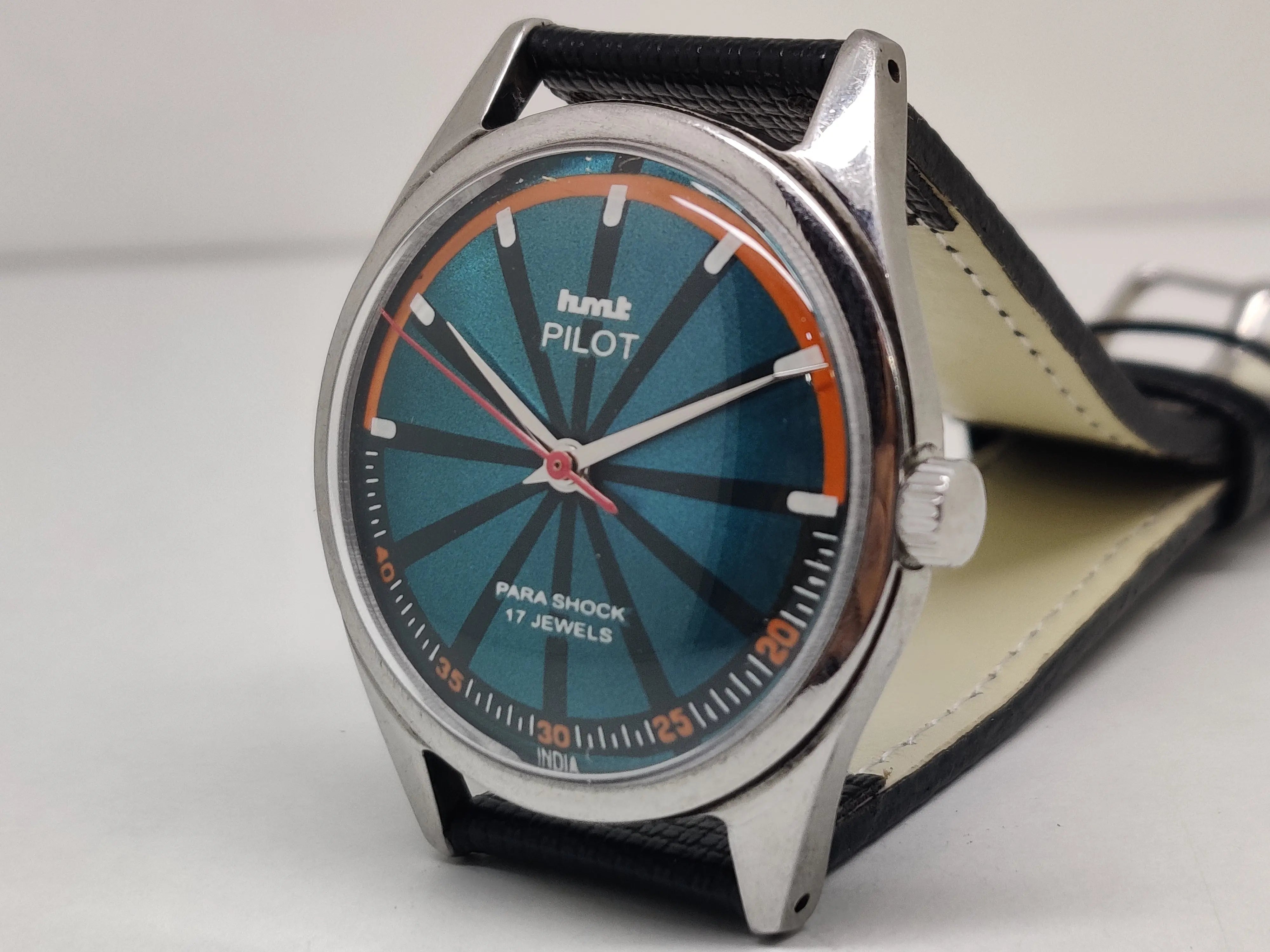 Hmt Pilot Mechanical Handwinding Movement stainless Steel Para Shock 17 Jewels Analog Dial Wrist Watch For Men National Watches
