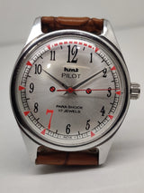 Hmt Pilot Mechanical Handwinding Movement stainless Steel Para Shock 17 Jewels Analog Dial Wrist Watch For Men National Watches