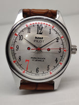 Hmt Pilot Mechanical Handwinding Movement stainless Steel Para Shock 17 Jewels Analog Dial Wrist Watch For Men