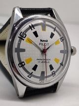 Hmt Pilot Mechanical Handwinding Movement stainless Steel Para Shock 17 Jewels Analog Dial Wrist Watch For Men National Watches