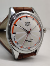 Hmt Pilot Mechanical Handwinding Movement stainless Steel Para Shock 17 Jewels Analog Dial Wrist Watch For Men