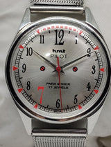 Hmt Pilot Mechanical Handwinding Movement stainless Steel Para Shock 17 Jewels Analog Dial Wrist Watch For Men