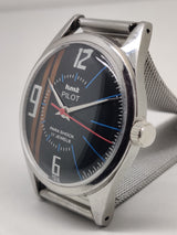 Hmt Pilot Mechanical Handwinding Movement stainless Steel Para Shock 17 Jewels Analog Dial Wrist Watch For Men