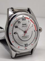 Hmt Pilot Mechanical Handwinding Movement stainless Steel Para Shock 17 Jewels Analog Dial Wrist Watch For Men