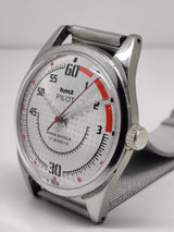 Hmt Pilot Mechanical Handwinding Movement stainless Steel Para Shock 17 Jewels Analog Dial Wrist Watch For Men