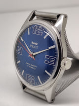 Hmt Pilot Mechanical Handwinding Movement stainless Steel Para Shock 17 Jewels Analog Dial Wrist Watch For Men National Watches