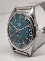 Hmt Pilot Mechanical Handwinding Movement stainless Steel Para Shock 17 Jewels Analog Dial Wrist Watch For Men National Watches