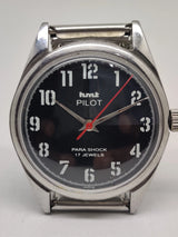 Hmt Pilot Mechanical Handwinding Movement stainless Steel Para Shock 17 Jewels Analog Dial Wrist Watch For Men National Watches