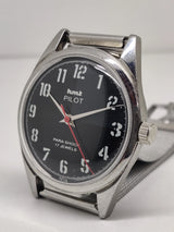 Hmt Pilot Mechanical Handwinding Movement stainless Steel Para Shock 17 Jewels Analog Dial Wrist Watch For Men National Watches