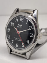 Hmt Pilot Mechanical Handwinding Movement stainless Steel Para Shock 17 Jewels Analog Dial Wrist Watch For Men