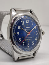 Hmt Pilot Mechanical Handwinding Movement stainless Steel Para Shock 17 Jewels Analog Dial Wrist Watch For Men