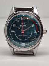 Hmt Pilot Mechanical Handwinding Movement stainless Steel Para Shock 17 Jewels Analog Dial Wrist Watch For Men