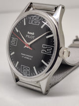 Hmt Pilot Mechanical Handwinding Movement stainless Steel Para Shock 17 Jewels Analog Dial Wrist Watch For Men