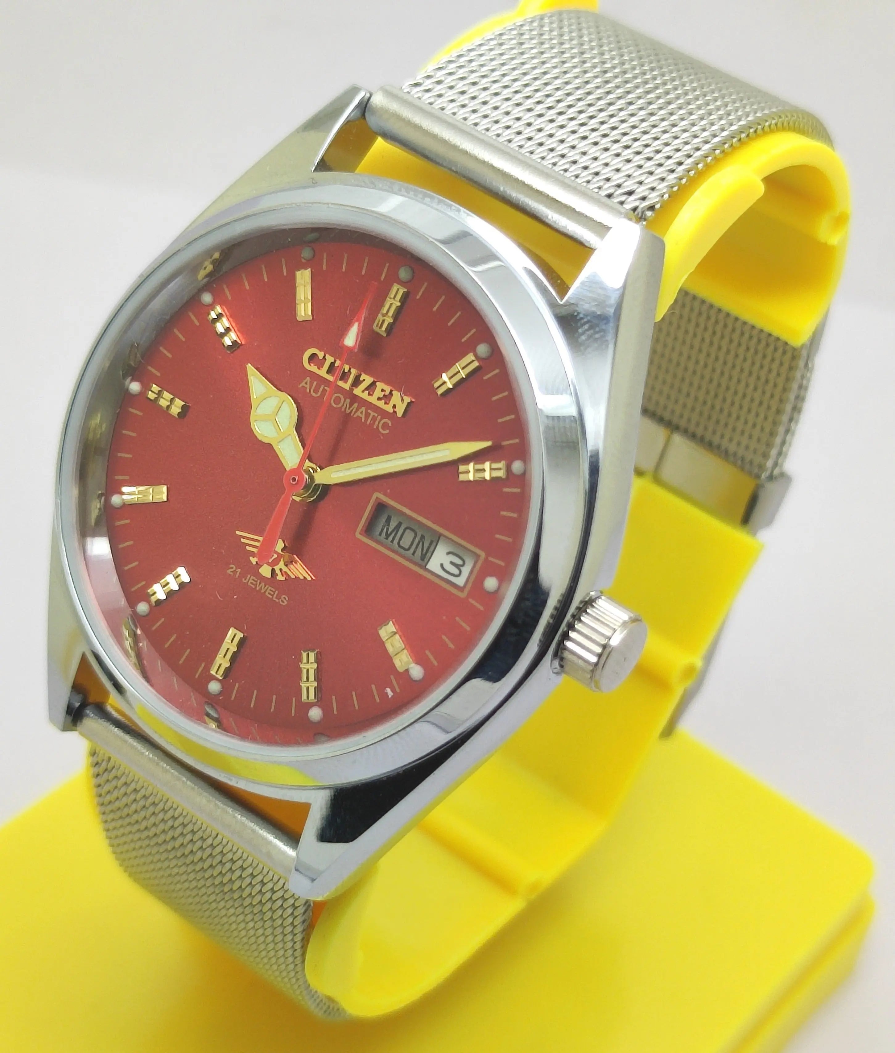 Citizen Automatic 8200 Movement stainless steel Japan Made 21 Jewels Men s Wrist Watch National Watches