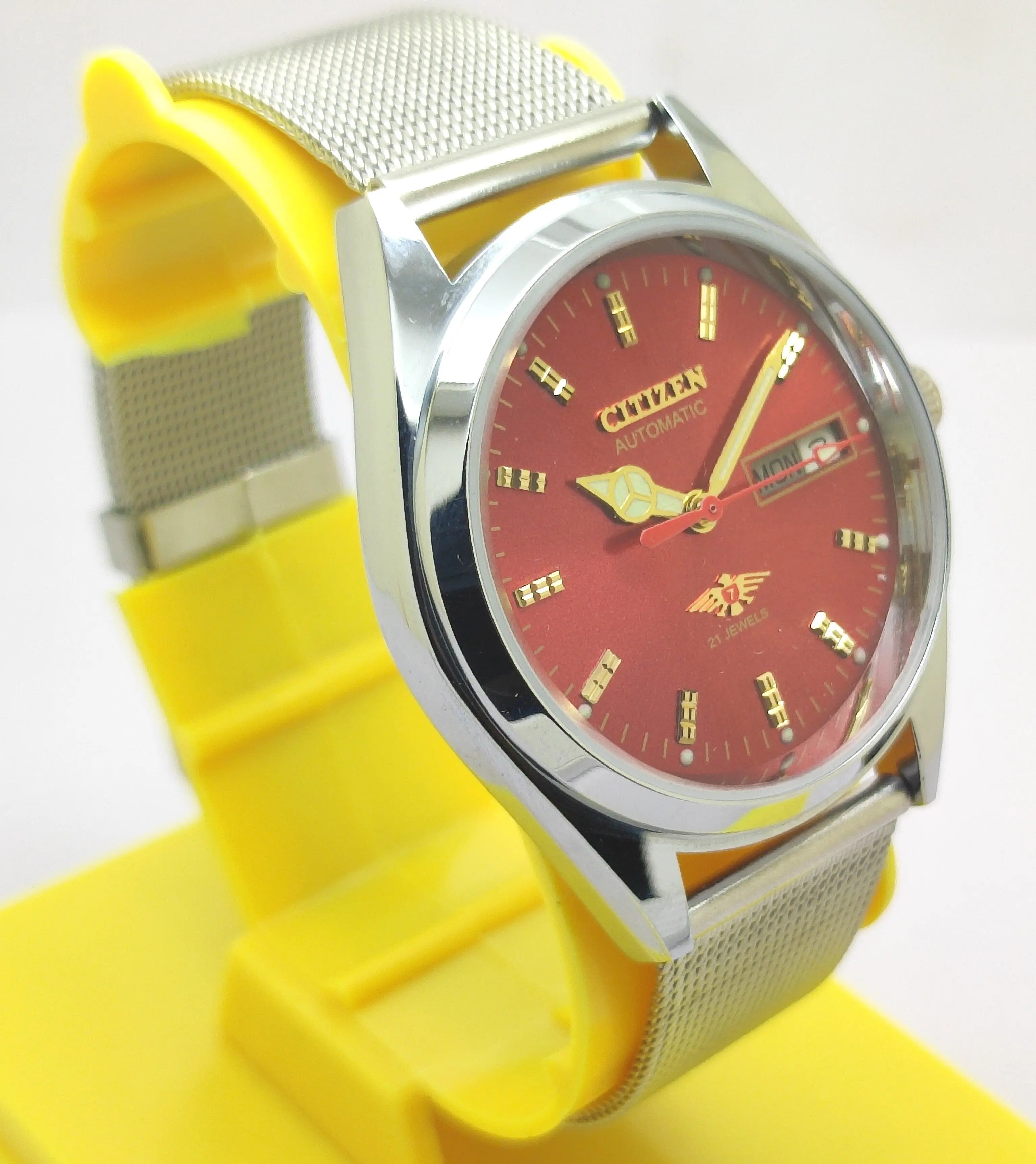 Citizen Automatic 8200 Movement stainless steel Japan Made 21 Jewels Men s Wrist Watch National Watches