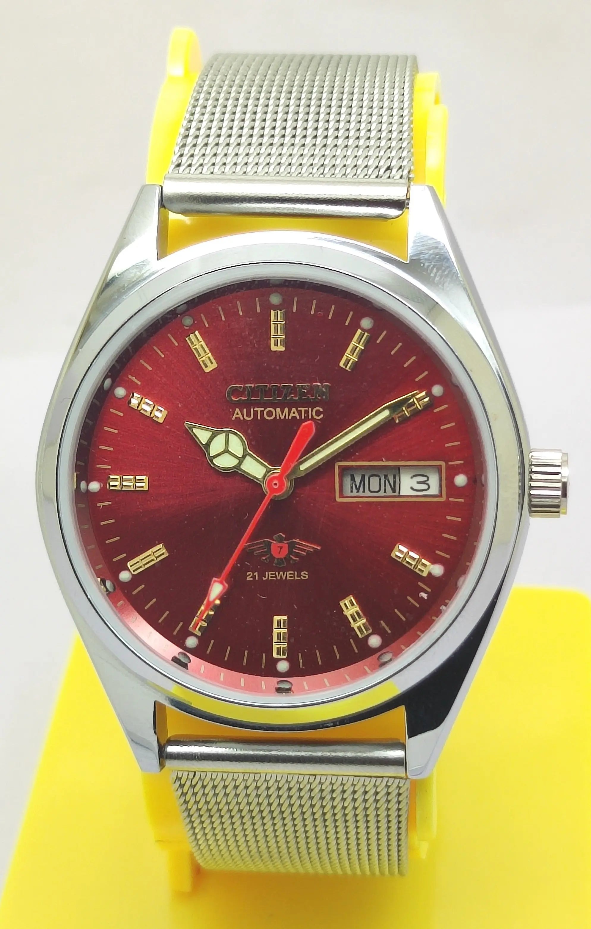 Citizen Automatic 8200 Movement stainless steel Japan Made 21 Jewels Men s Wrist Watch National Watches