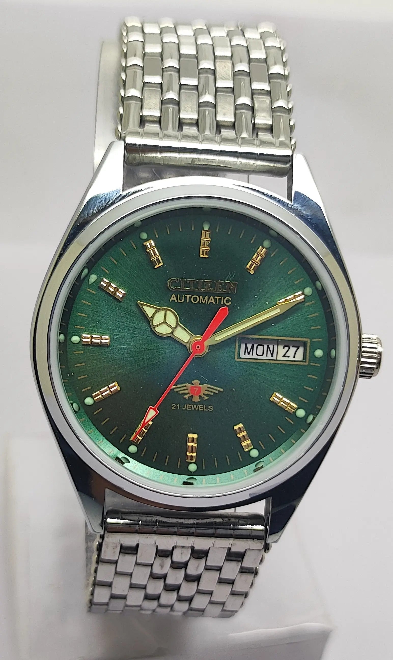 Citizen Automatic 8200 Movement stainless steel Japan Made 21 Jewels Men s Wrist Watch National Watches
