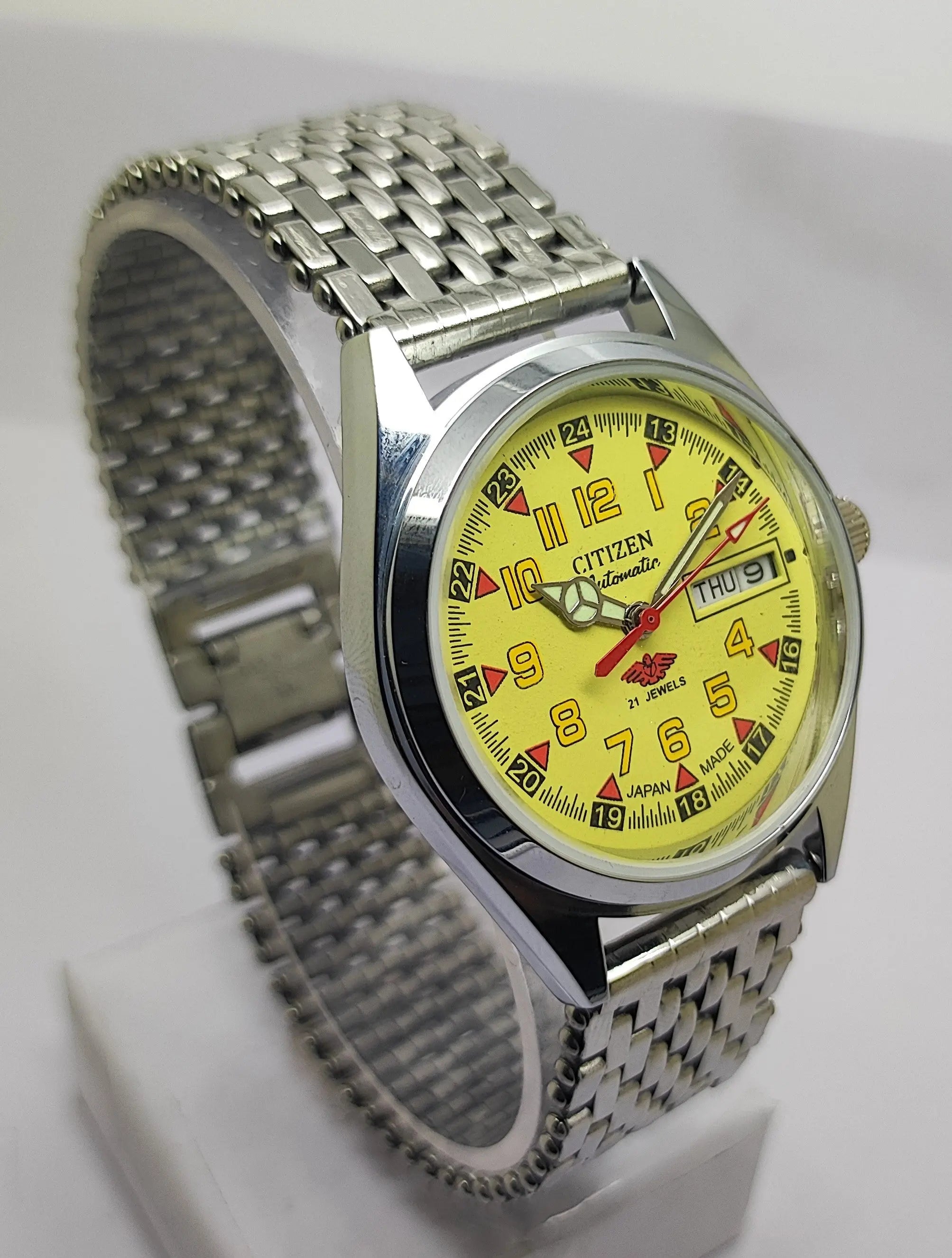 Citizen Automatic 8200 Movement stainless steel Japan Made 21 Jewels Men s Wrist Watch National Watches