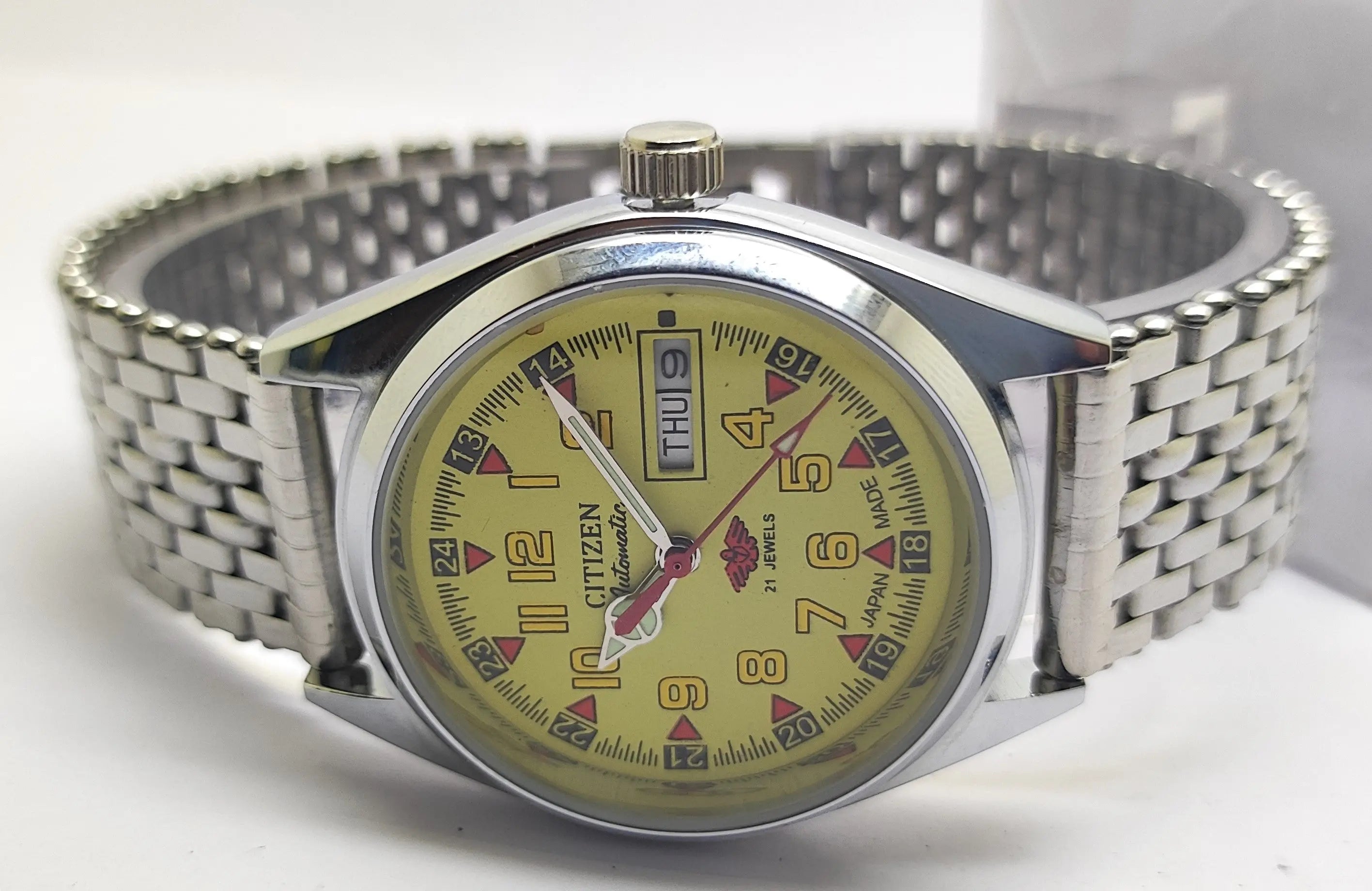 Citizen Automatic 8200 Movement stainless steel Japan Made 21 Jewels Men s Wrist Watch National Watches
