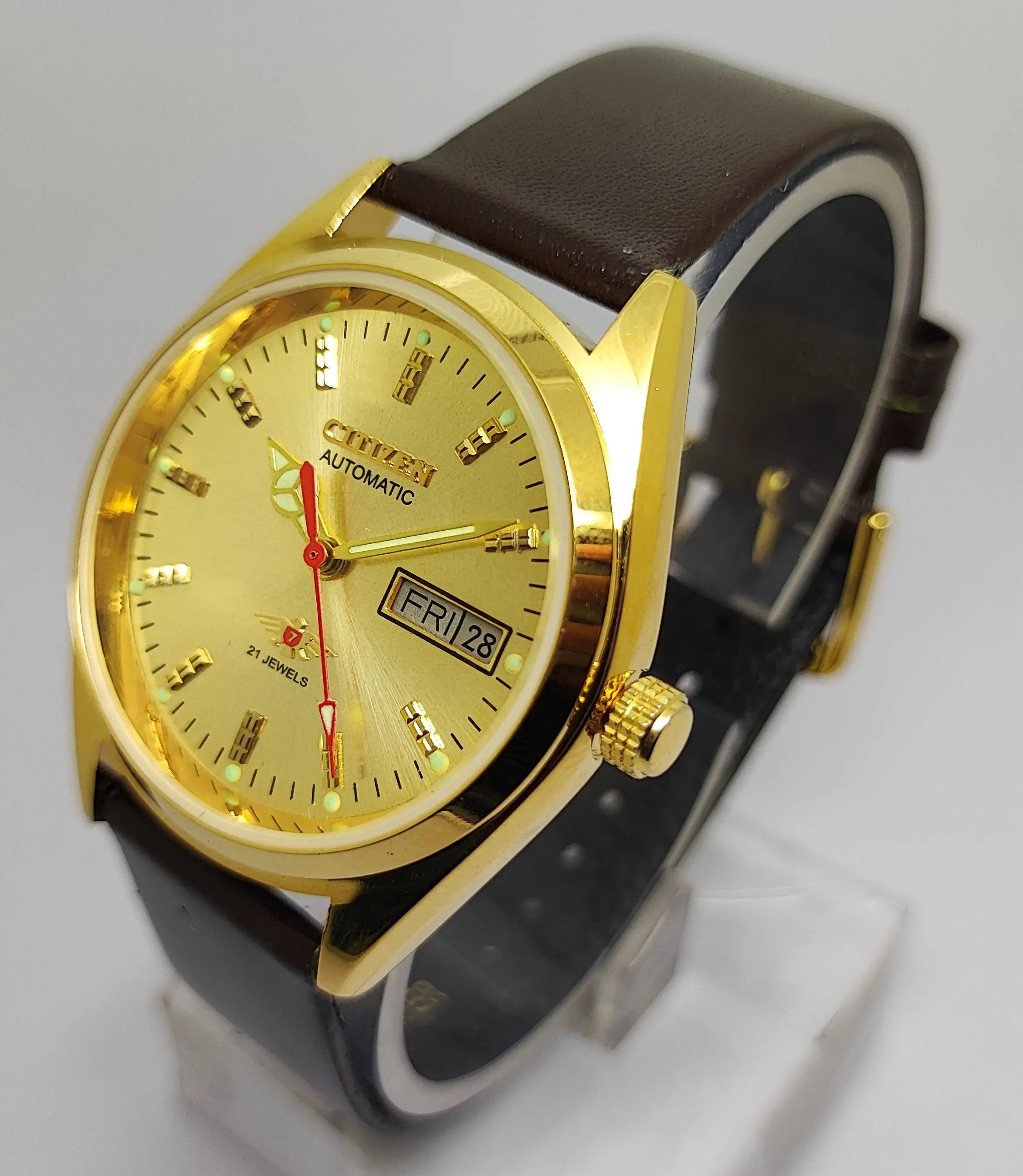 Citizen Automatic 8200 Movement stainless steel Japan Made 21 Jewels Men s Wrist Watch National Watches