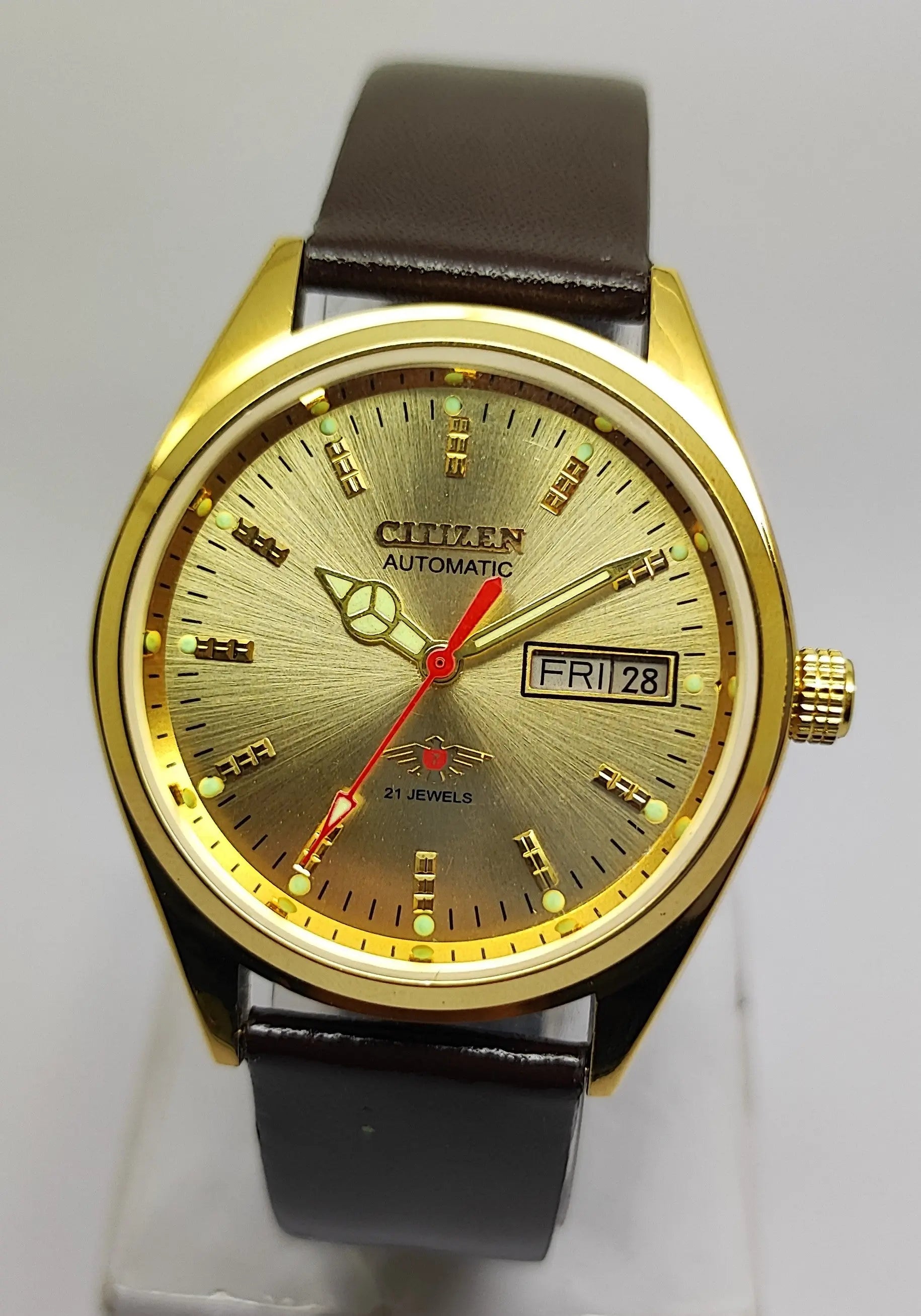 Citizen Automatic 8200 Movement stainless steel Japan Made 21 Jewels Men s Wrist Watch National Watches