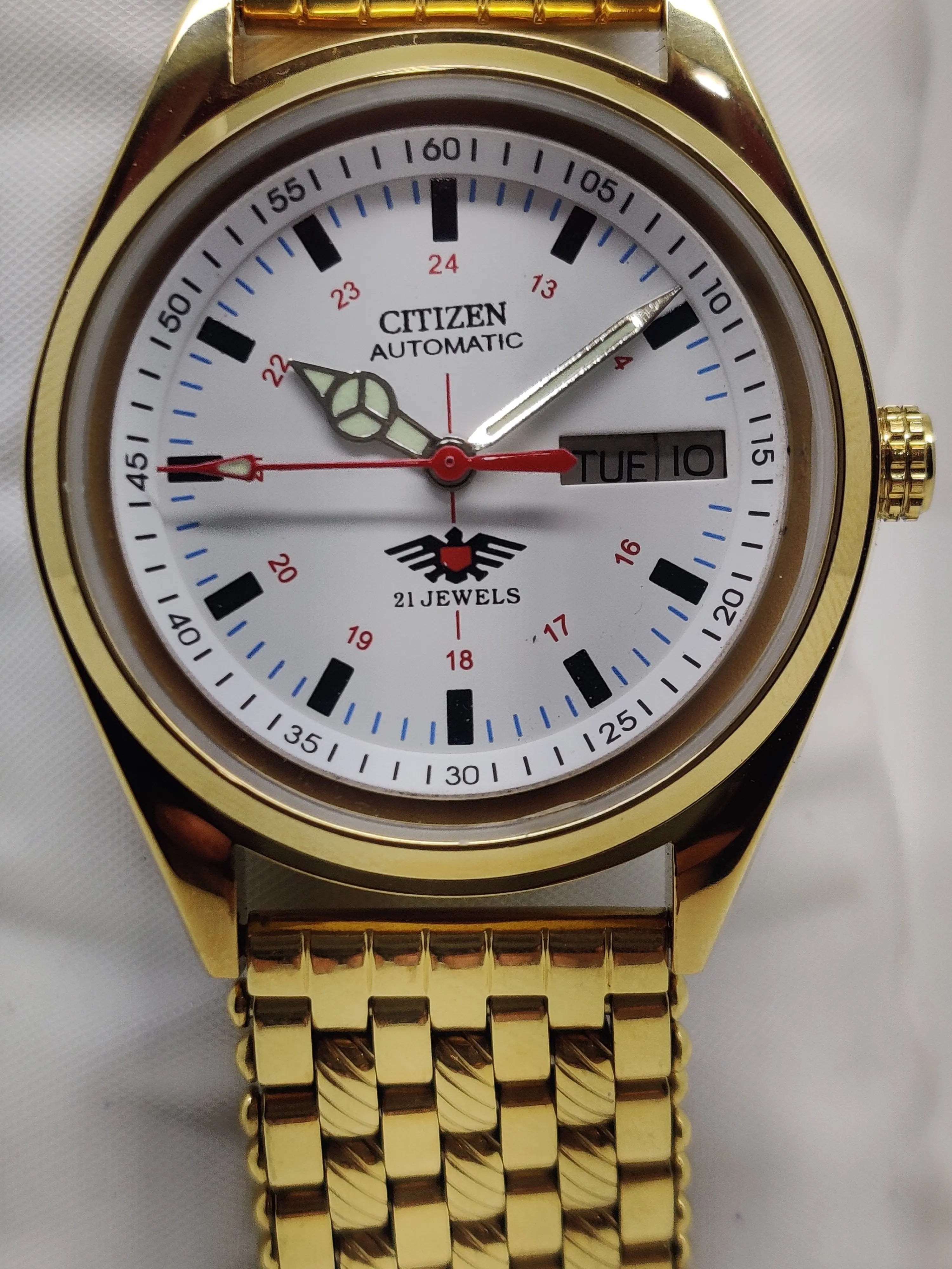 Citizen Automatic 8200 Movement stainless steel Japan Made 21 Jewels Men s Wrist Watch National Watches