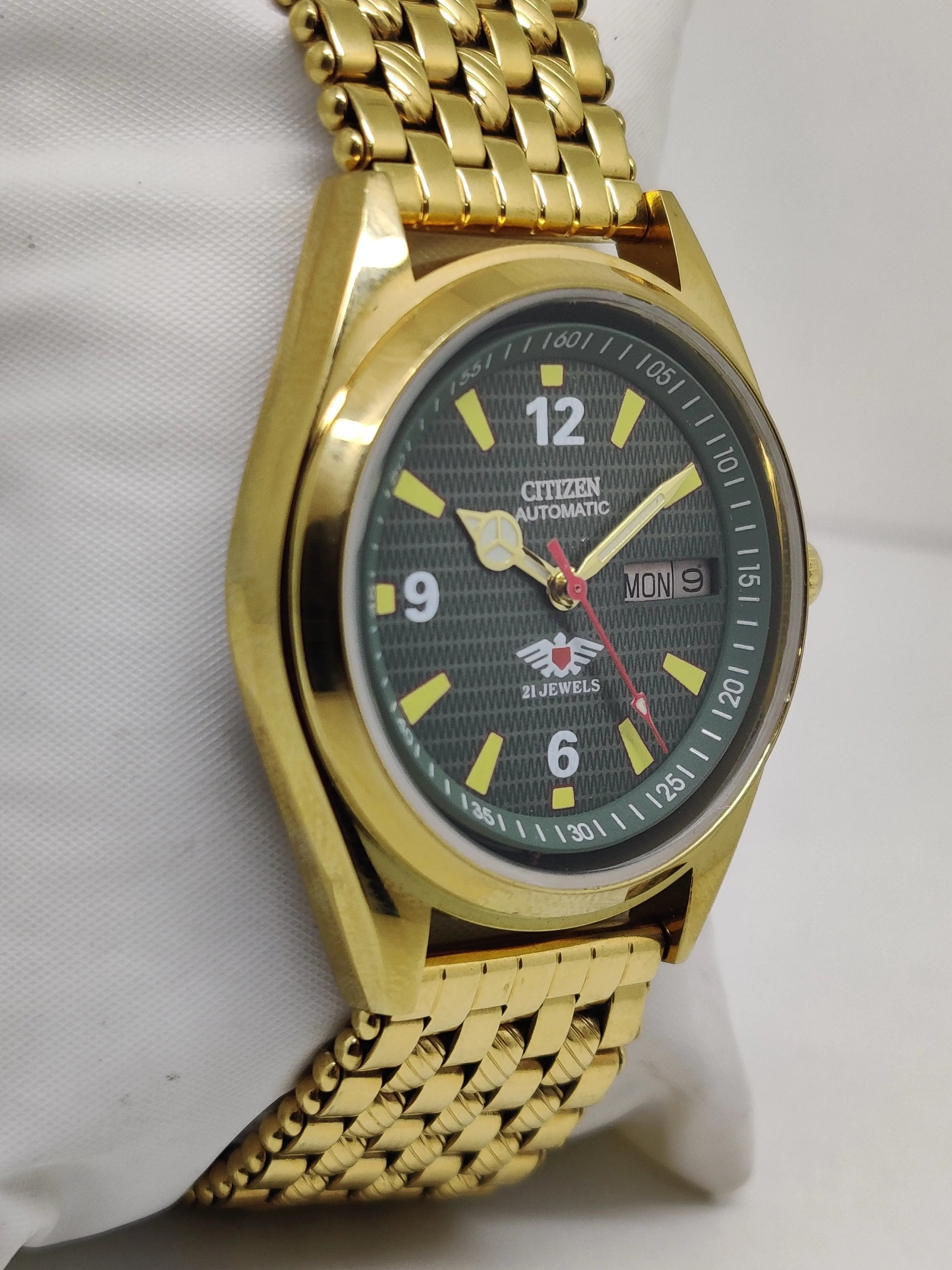 Citizen Automatic 8200 Movement stainless steel Japan Made 21 Jewels Men s Wrist Watch National Watches