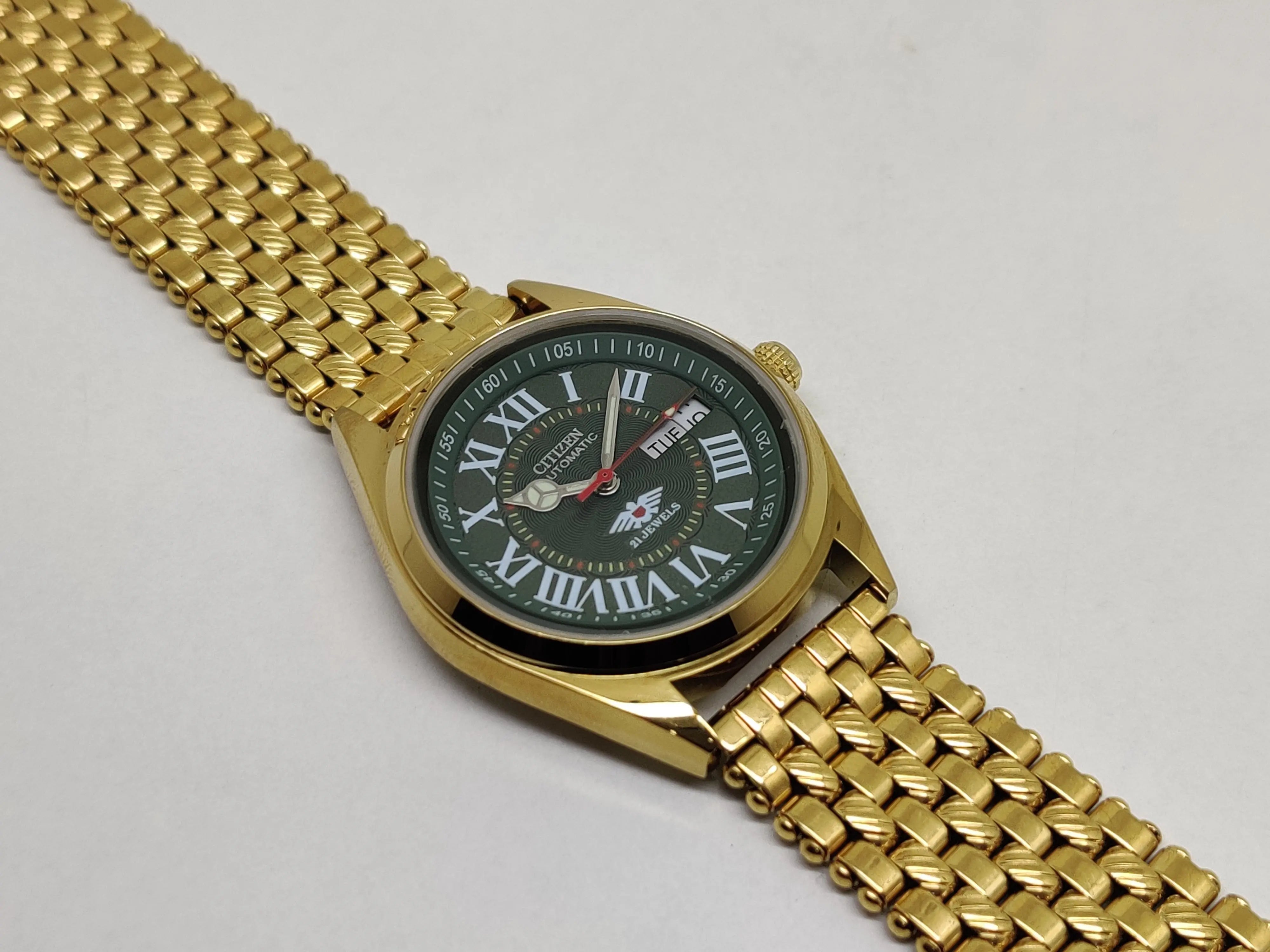 Citizen Automatic 8200 Movement stainless steel Japan Made 21 Jewels Men s Wrist Watch National Watches