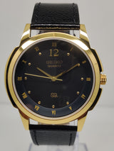 Seiko 5 Black Dial quartz WatchaSeiko Silim Quartz Watch – Sleek, Durable & Stylish Timepiece for Men/Women - National Watches