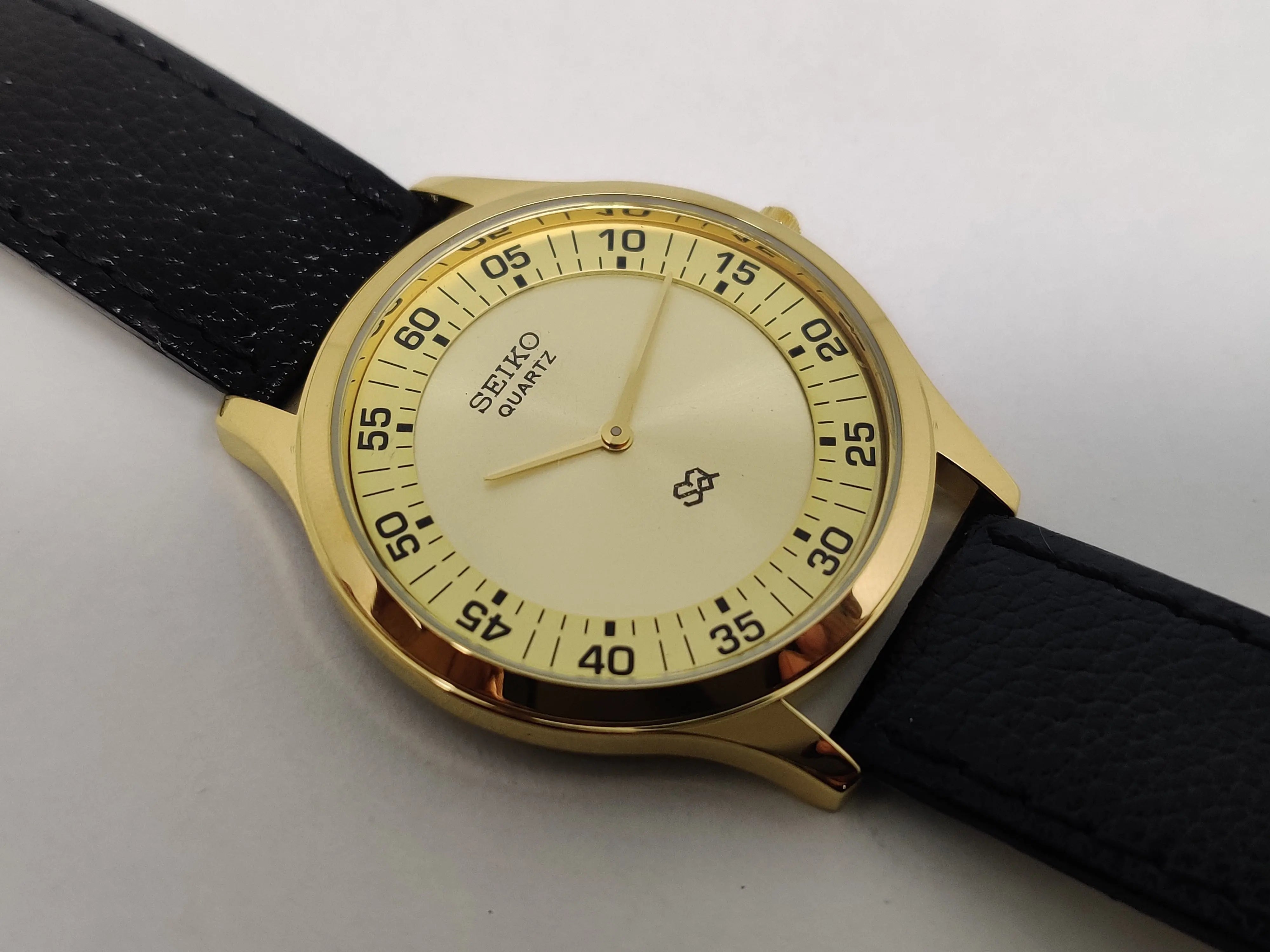Seiko 5 Black Dial quartz WatcaSeiko Silim Quartz Watch – Sleek, Durable & Stylish Timepiece for Men/Womenh - National Watches