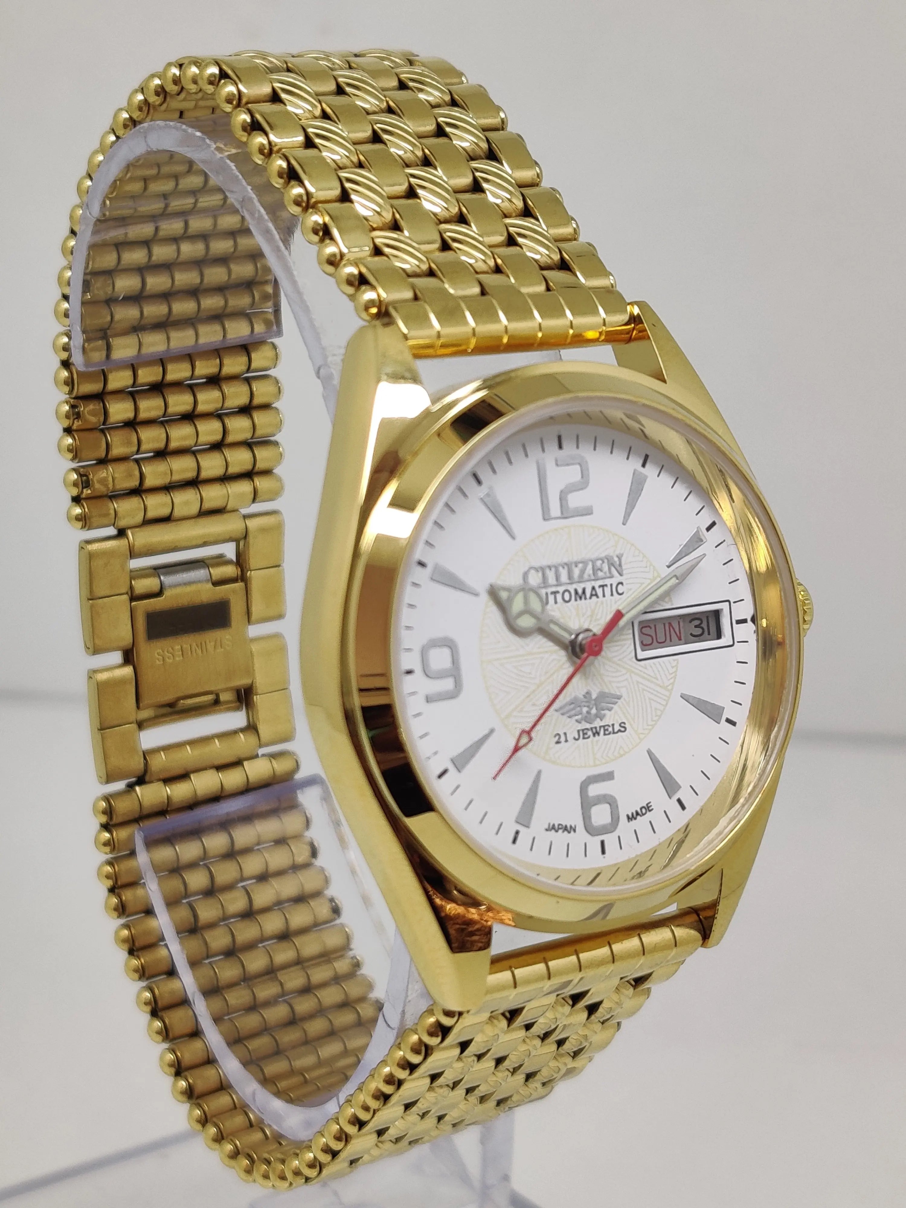 Citizen Automatic 8200 Movement stainless steel Japan Made 21 Jewels Men s Wrist Watch National Watches