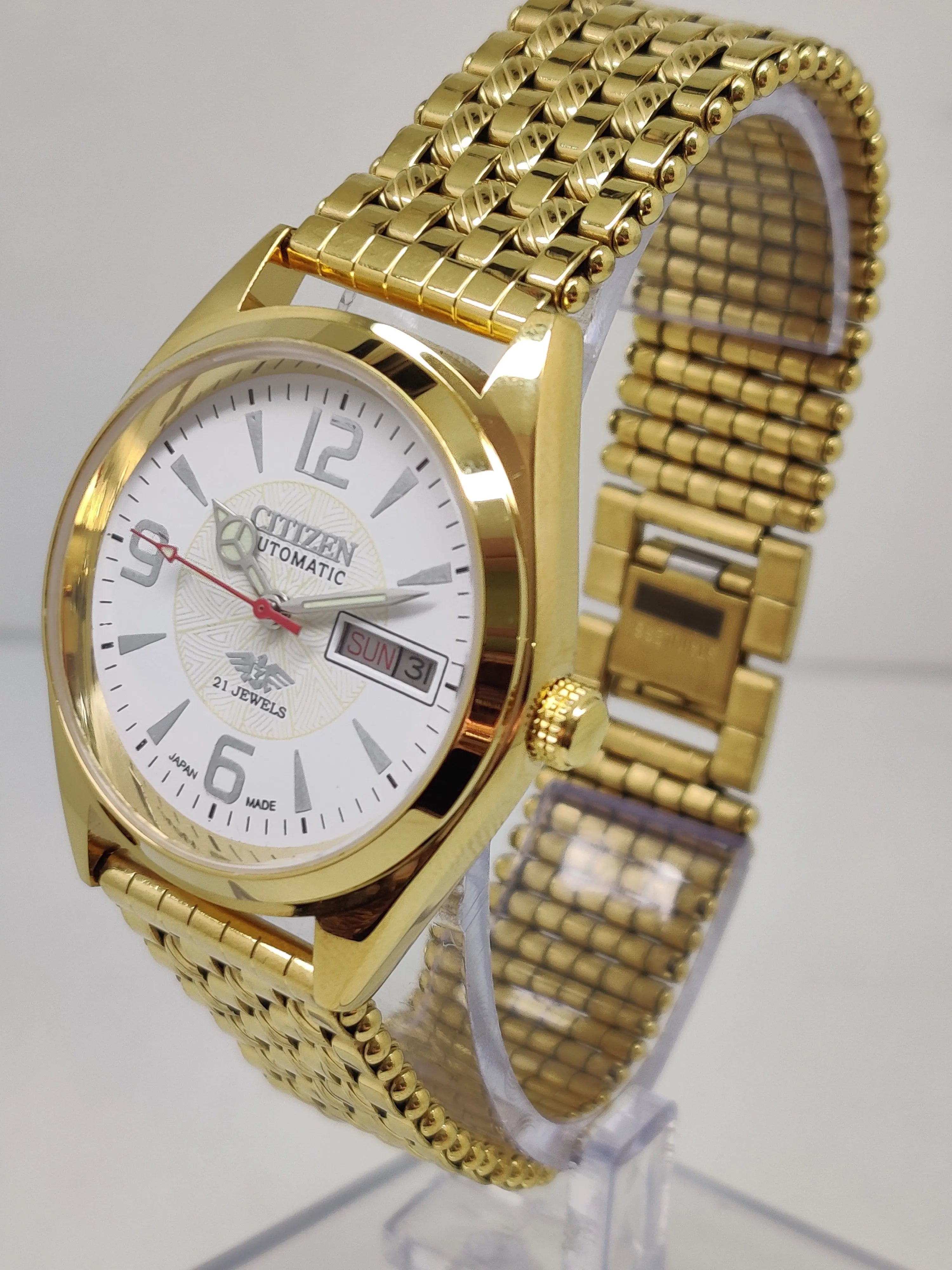 Citizen Automatic 8200 Movement stainless steel Japan Made 21 Jewels Men s Wrist Watch National Watches