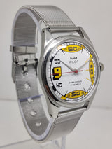 Hmt Pilot Mechanical Handwinding Movement stainless Steel Para Shock 17 Jewels Analog Dial Wrist Watch For Men