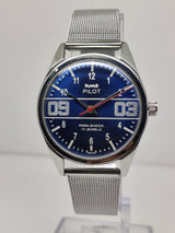 Hmt Pilot Mechanical Handwinding Movement stainless Steel Para Shock 17 Jewels Analog Dial Wrist Watch For Men National Watches