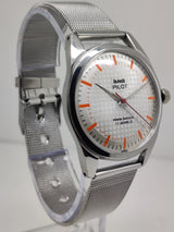 Hmt Pilot Mechanical Handwinding Movement stainless Steel Para Shock 17 Jewels Analog Dial Wrist Watch For Men