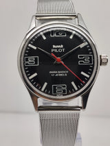 Hmt Pilot Mechanical Handwinding Movement stainless Steel Para Shock 17 Jewels Analog Dial Wrist Watch For Men National Watches