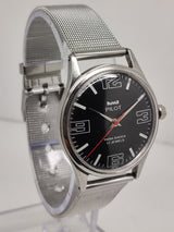 Hmt Pilot Mechanical Handwinding Movement stainless Steel Para Shock 17 Jewels Analog Dial Wrist Watch For Men