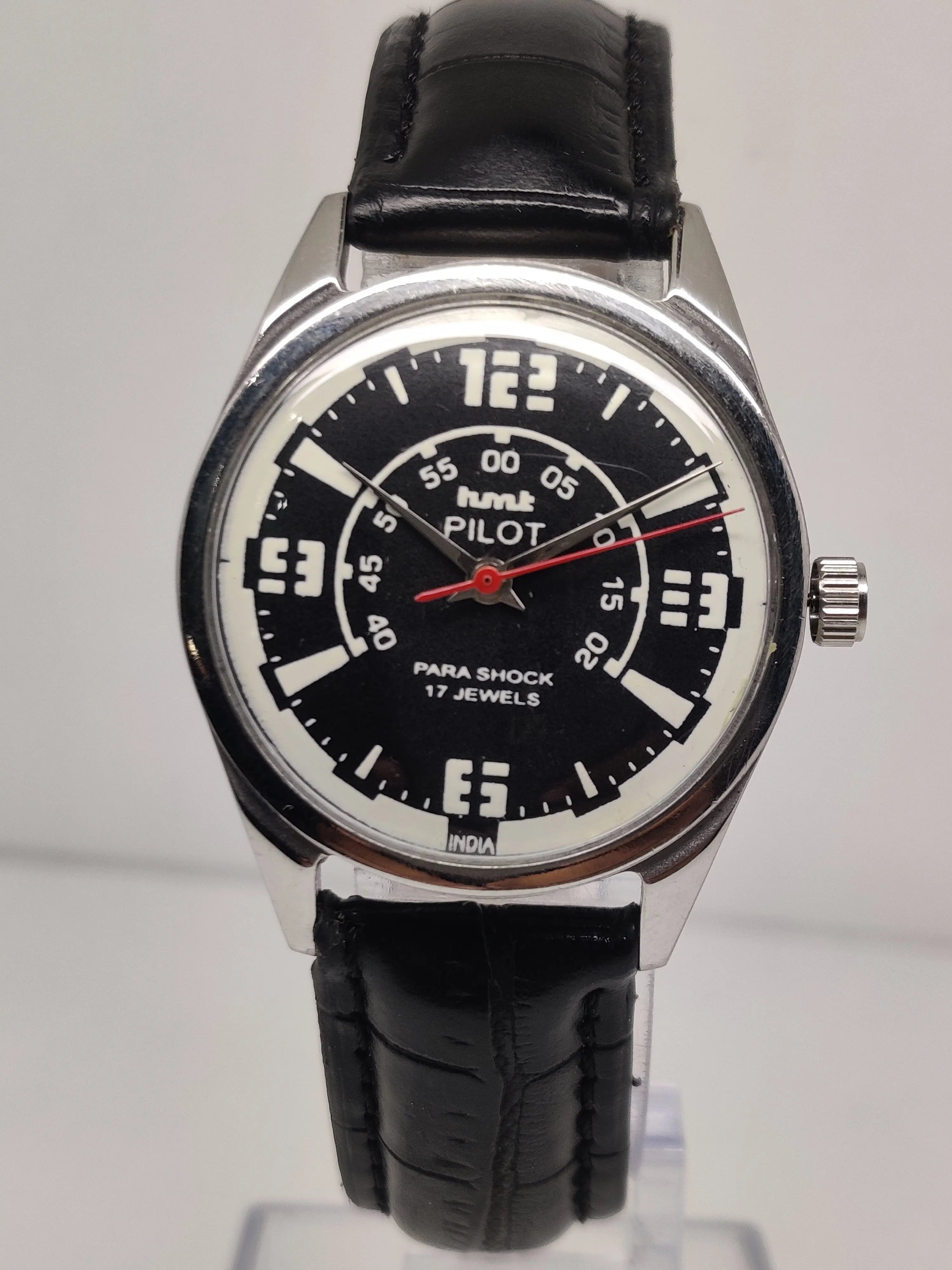 Hmt Pilot Mechanical Handwinding Movement stainless Steel Para Shock 17 Jewels Analog Dial Wrist Watch For Men National Watches
