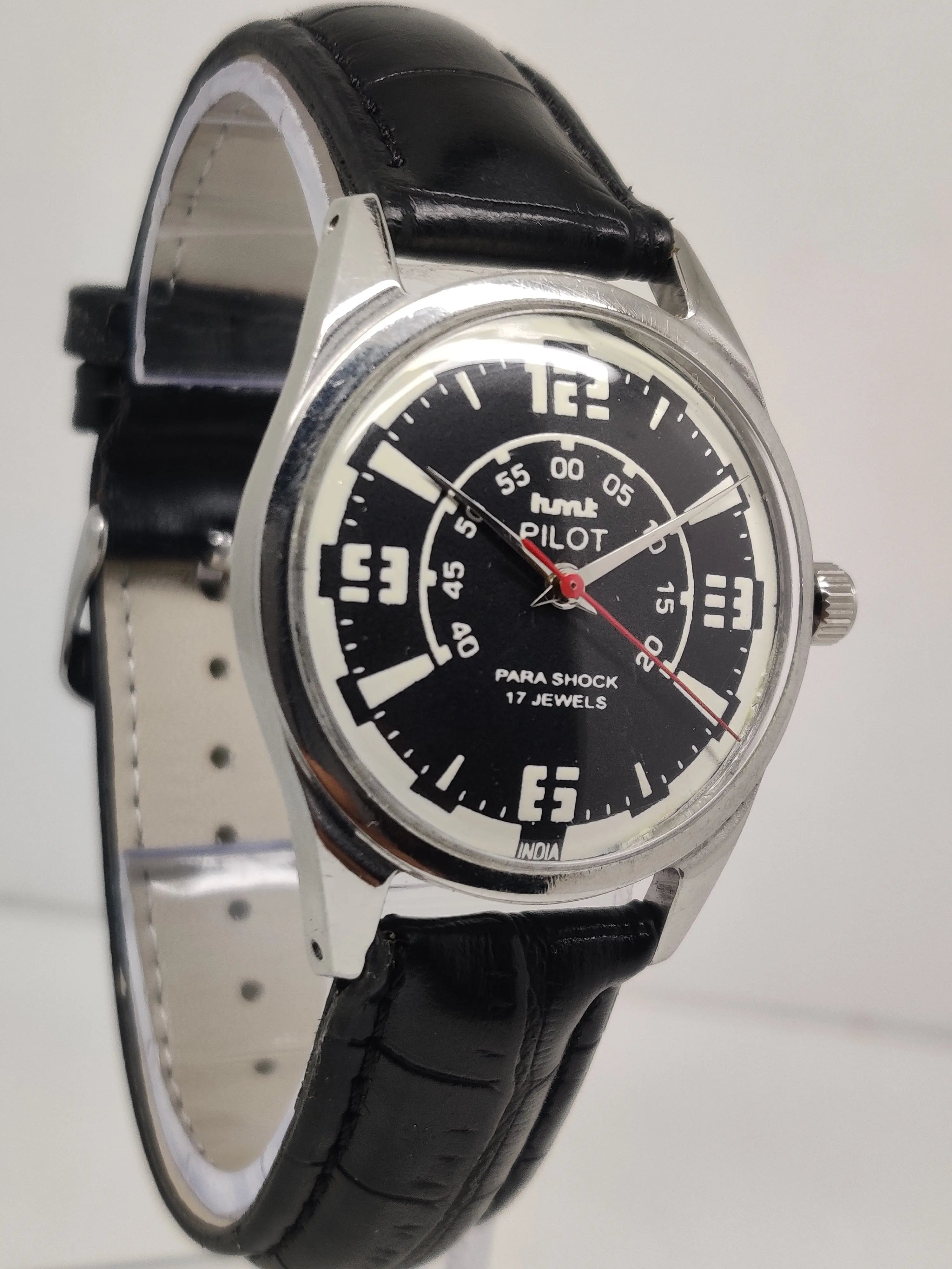 Hmt Pilot Mechanical Handwinding Movement stainless Steel Para Shock 17 Jewels Analog Dial Wrist Watch For Men National Watches