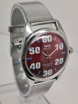 Hmt Pilot Mechanical Handwinding Movement stainless Steel Para Shock 17 Jewels Analog Dial Wrist Watch For Men