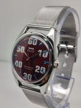 Hmt Pilot Mechanical Handwinding Movement stainless Steel Para Shock 17 Jewels Analog Dial Wrist Watch For Men