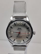 Hmt Pilot Mechanical Handwinding Movement stainless Steel Para Shock 17 Jewels Analog Dial Wrist Watch For Men National Watches