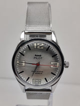 Hmt Pilot Mechanical Handwinding Movement stainless Steel Para Shock 17 Jewels Analog Dial Wrist Watch For Men