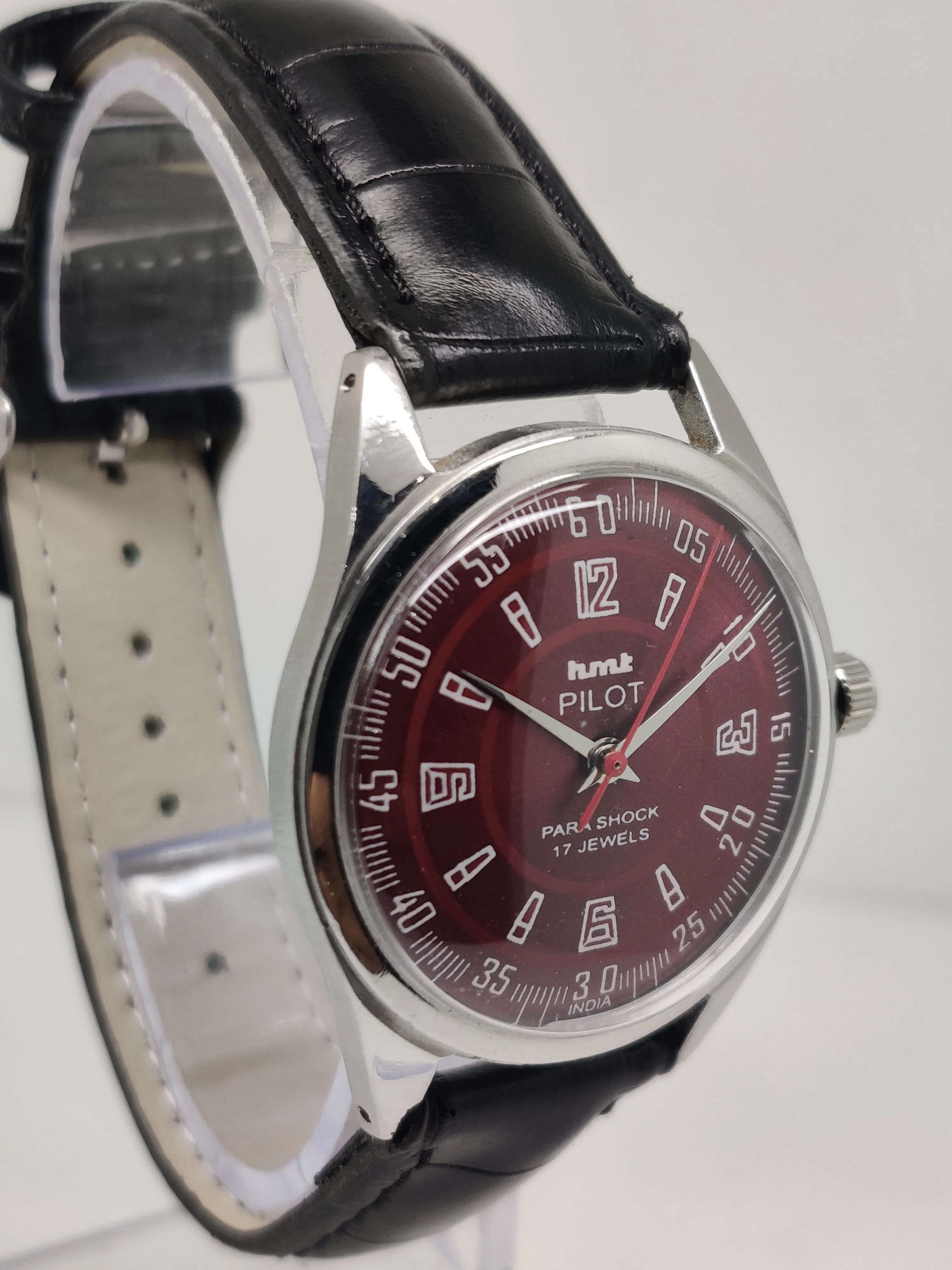 Hmt Pilot Mechanical Handwinding Movement stainless Steel Para Shock 17 Jewels Analog Dial Wrist Watch For Men National Watches