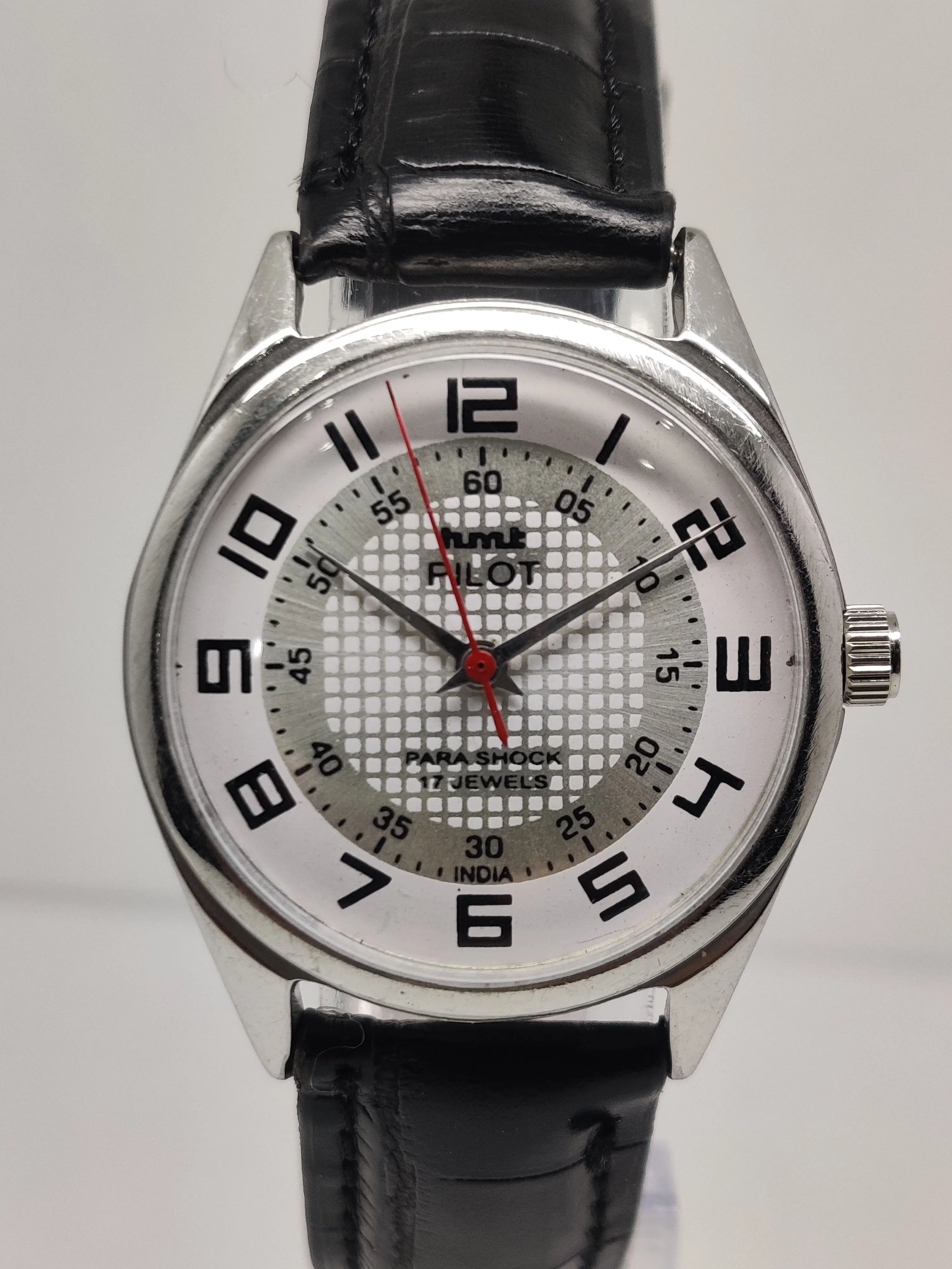 Hmt Pilot Mechanical Handwinding Movement stainless Steel Para Shock 17 Jewels Analog Dial Wrist Watch For Men National Watches