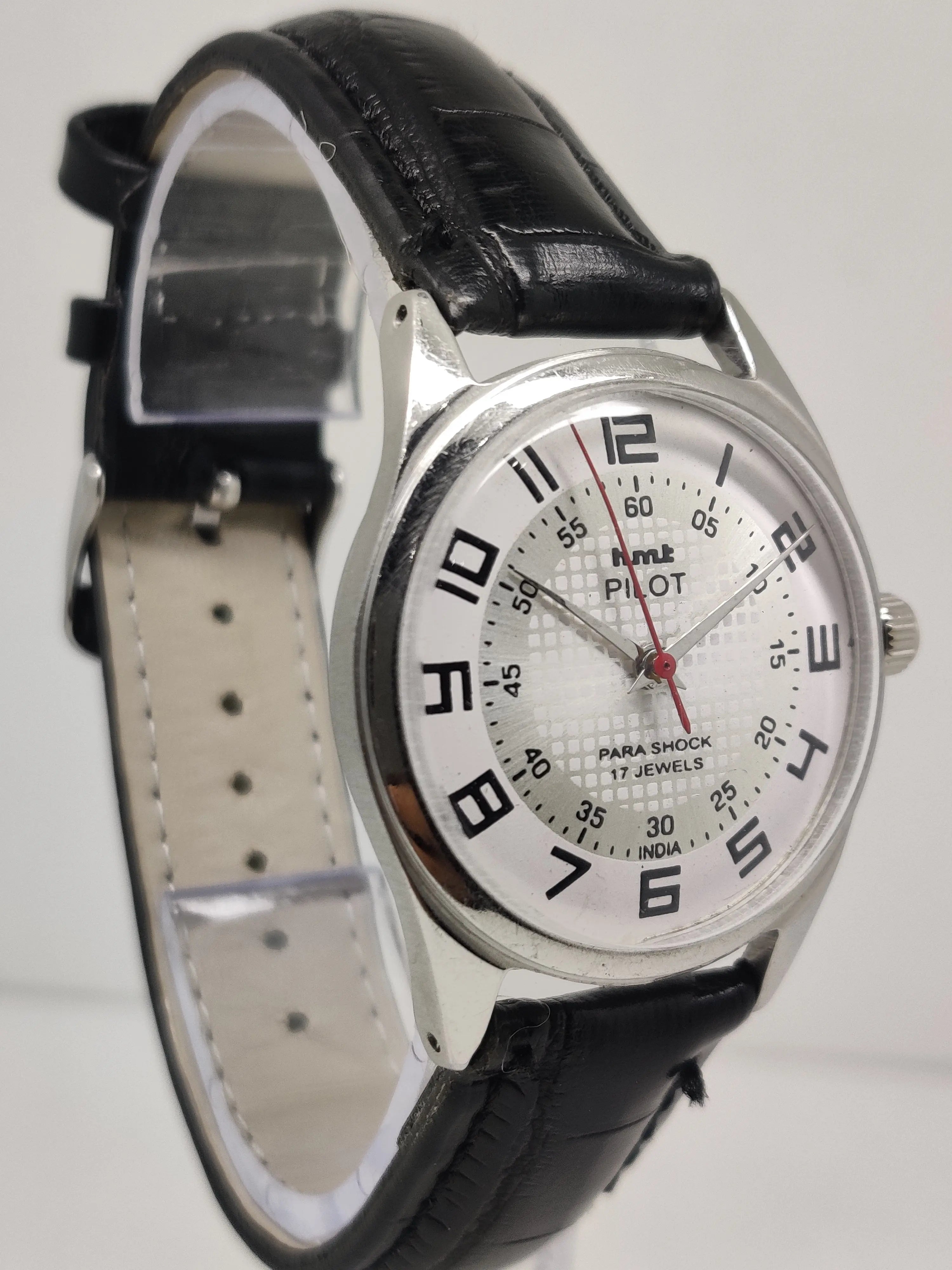 Hmt Pilot Mechanical Handwinding Movement stainless Steel Para Shock 17 Jewels Analog Dial Wrist Watch For Men National Watches