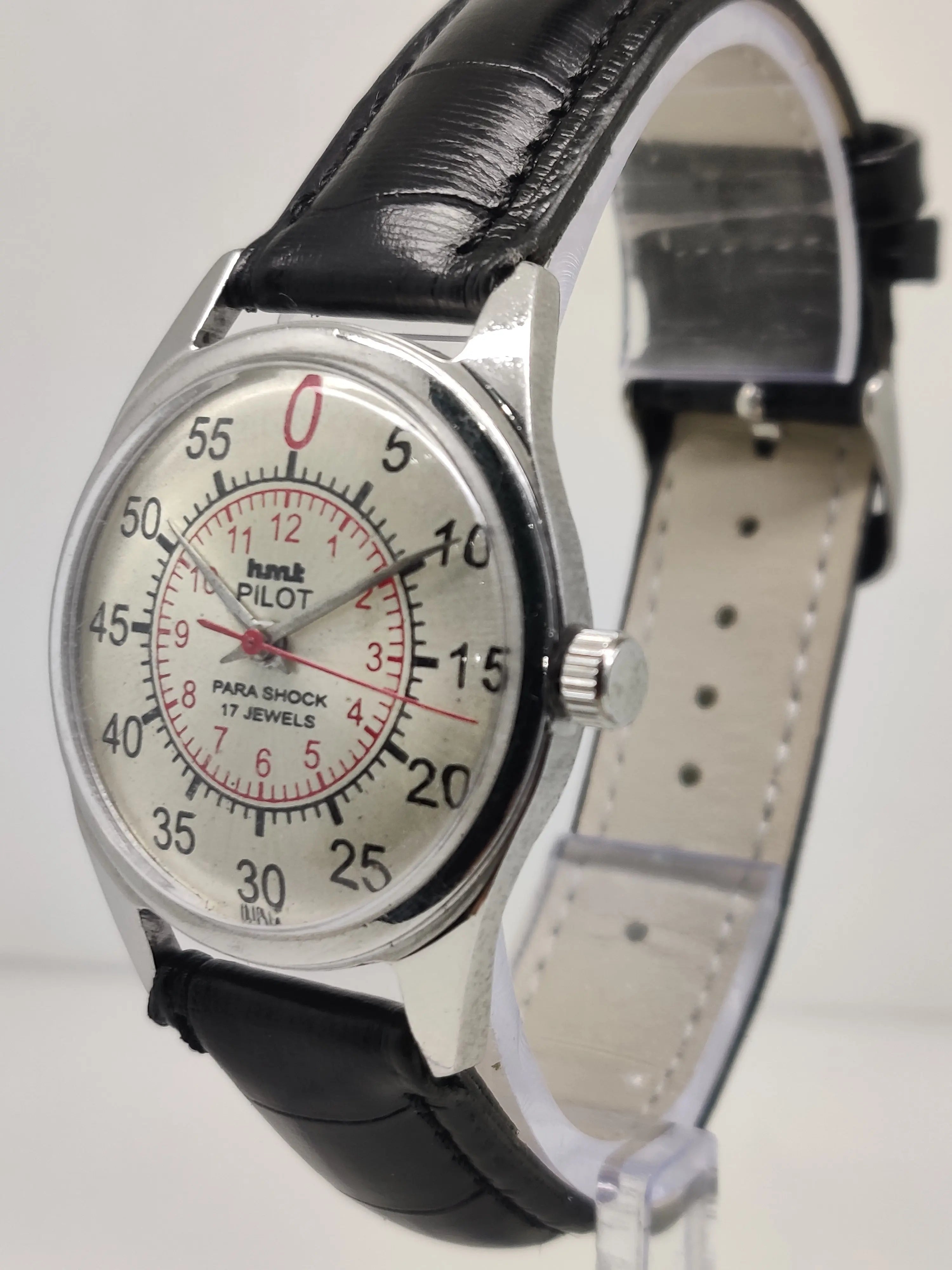Hmt Pilot Mechanical Handwinding Movement stainless Steel Para Shock 17 Jewels Analog Dial Wrist Watch For Men National Watches