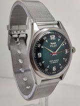 Hmt Pilot Mechanical Handwinding Movement stainless Steel Para Shock 17 Jewels Analog Dial Wrist Watch For Men