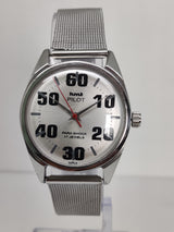 Hmt Pilot Mechanical Handwinding Movement stainless Steel Para Shock 17 Jewels Analog Dial Wrist Watch For Men